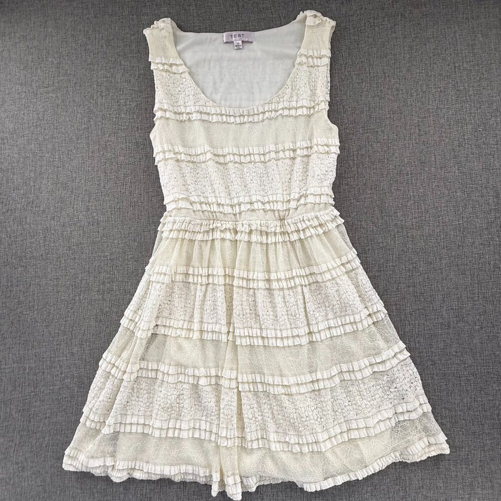 Elegant Cream Sleeveless Dress